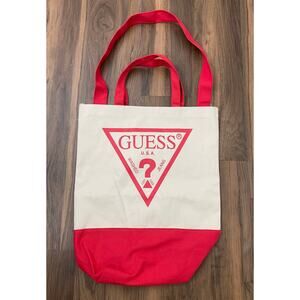 VTG RETRO Guess USA cotton canvas graphic tote bag